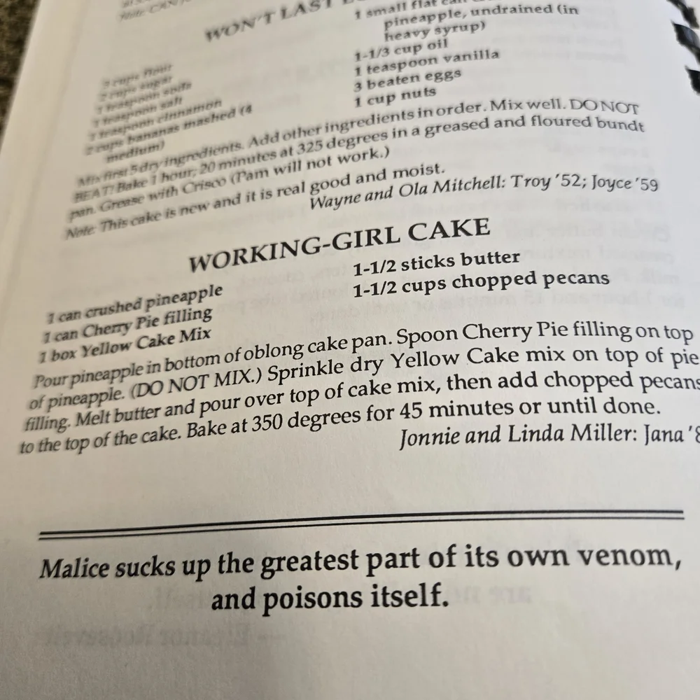 A+ in Cooking Spiral-Bound Recipe Book from a School Fundraiser USA